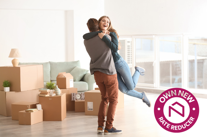 happy couple moving home with own new rate reducer with Campion Homes